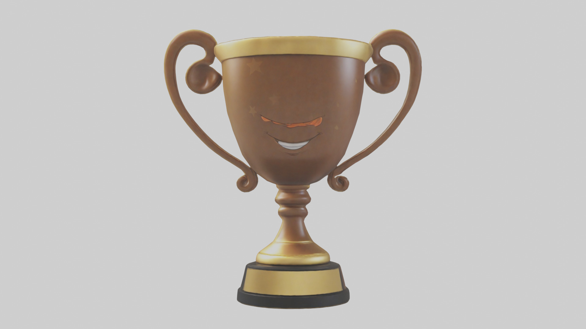 Cartoon Trophy model 3D model_9