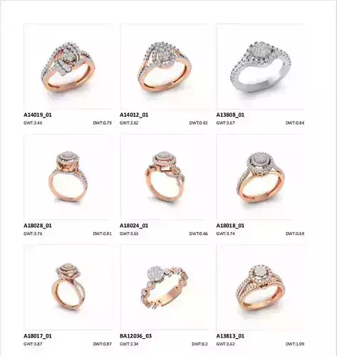 Ring collection 318 pressure setting ring jwellery 