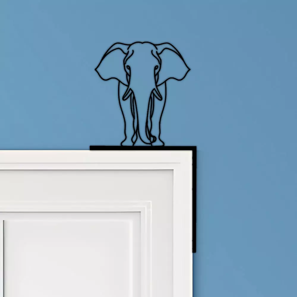 Elephant Door Corner Decor 3D print model