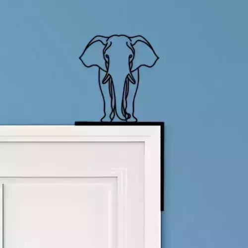 Elephant Door Corner Decor