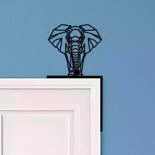Elephant Door Corner Decor