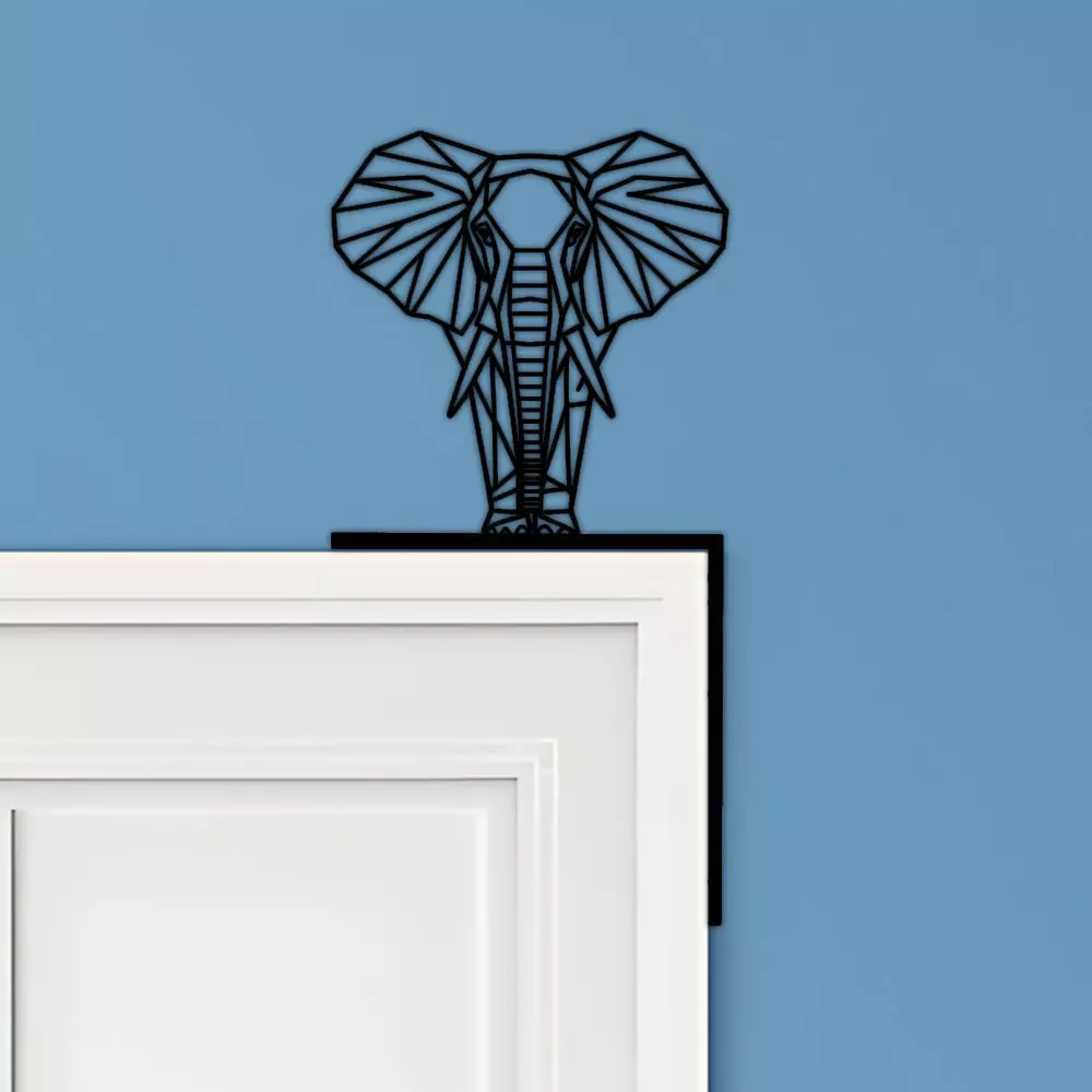 Elephant Door Corner Decor 3D print model