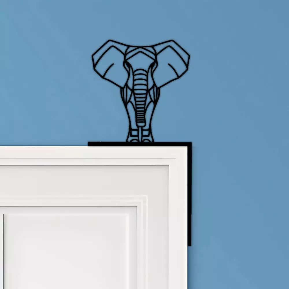 Elephant Door Corner Decor 3D print model