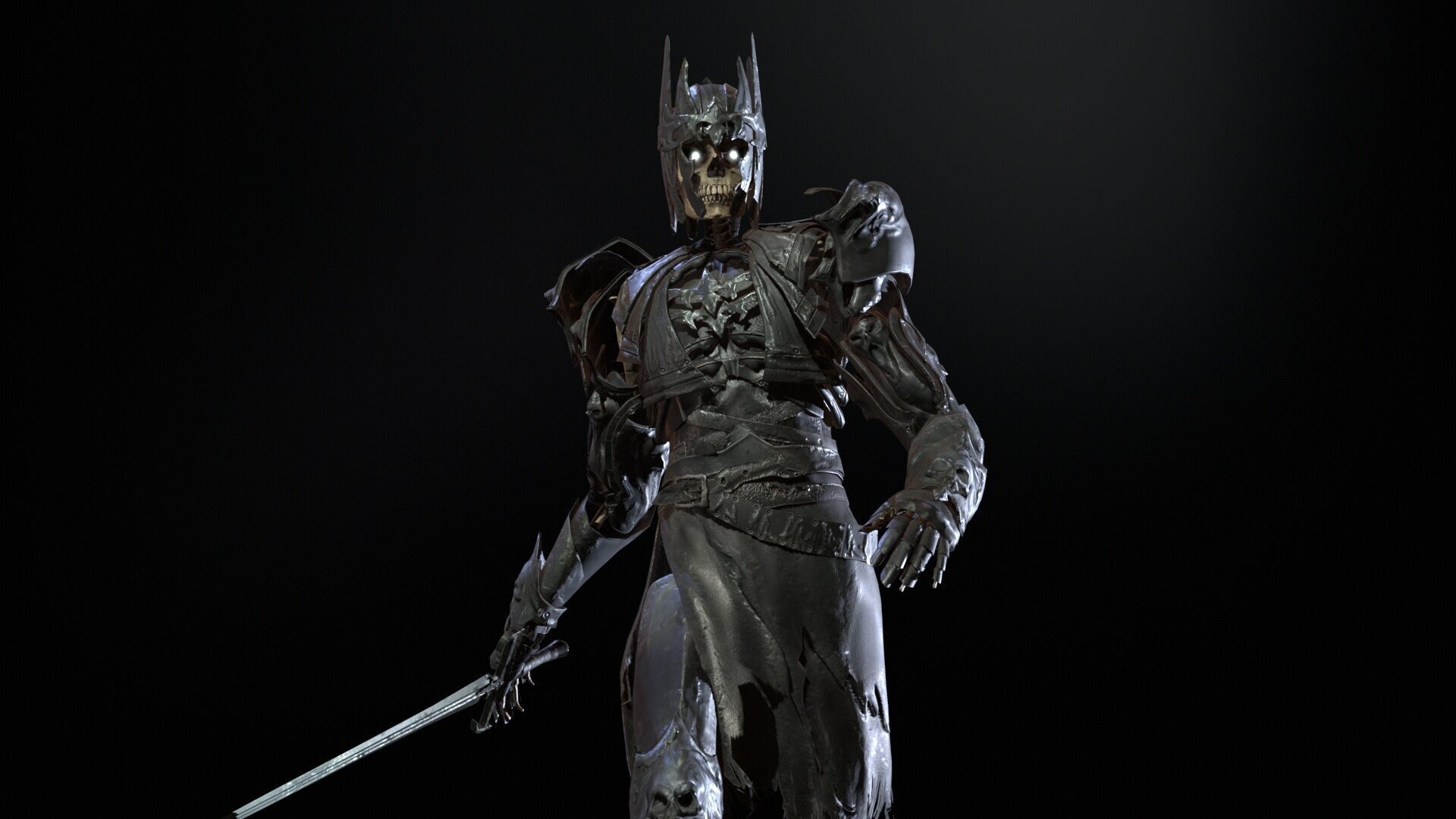 Skeleton8 Low-poly 3D model_10