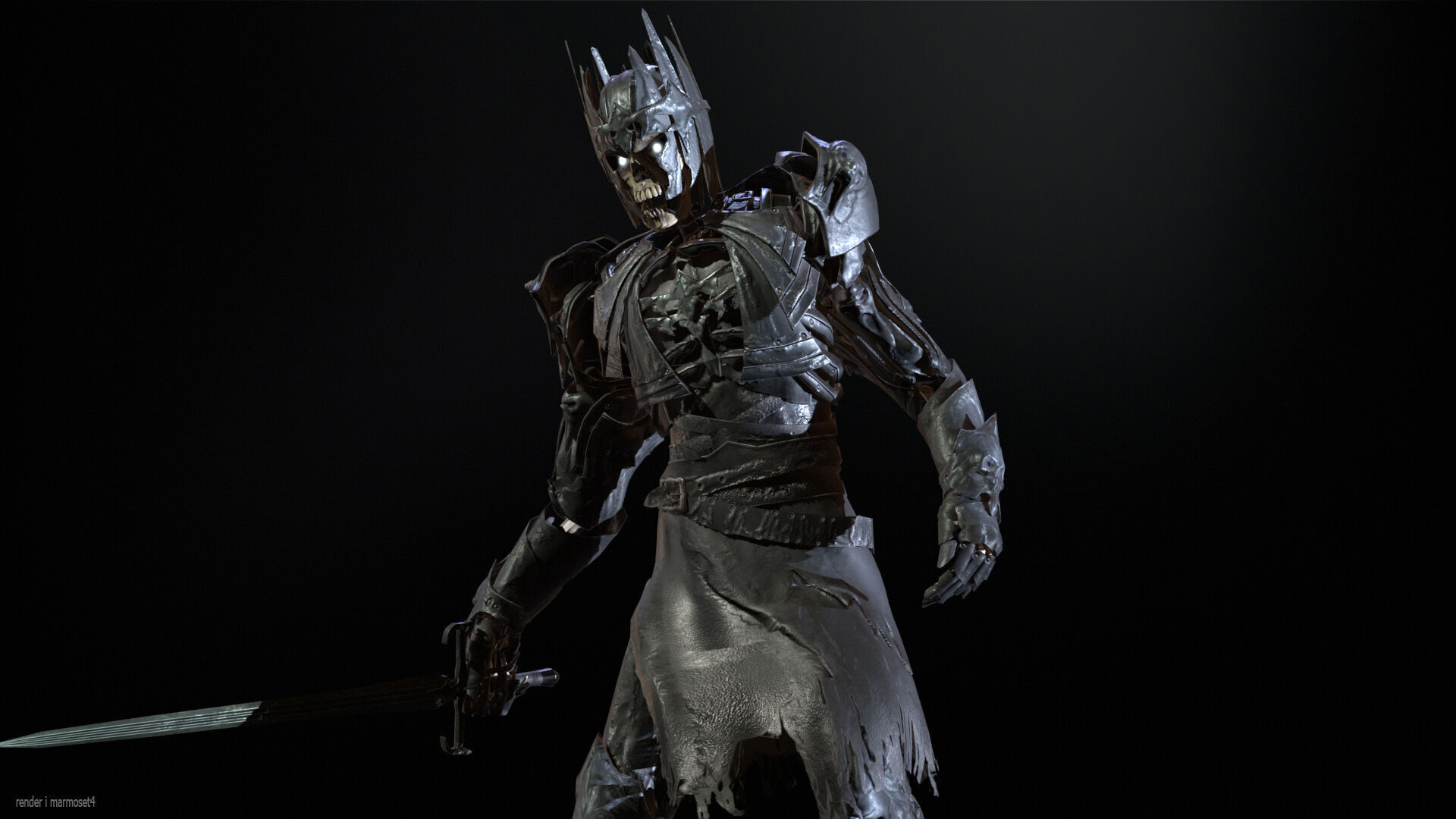 Skeleton8 Low-poly 3D model_3