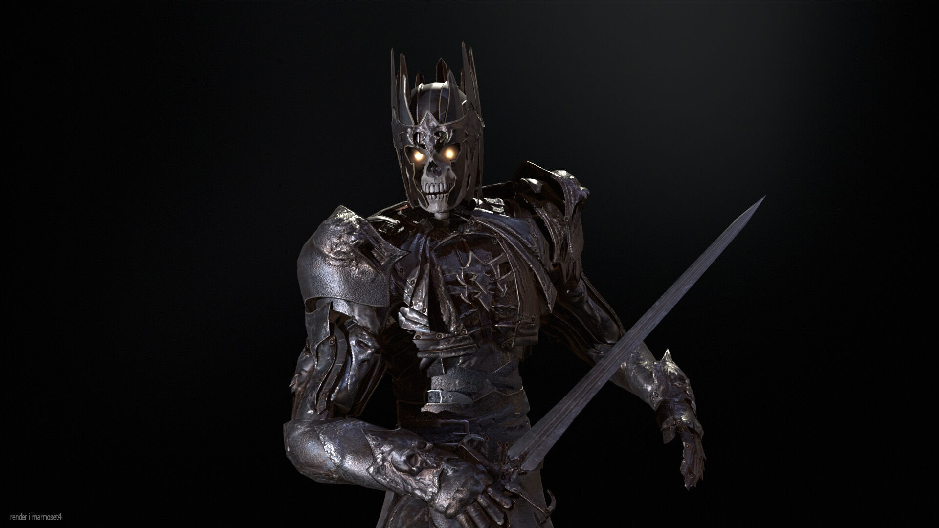 Skeleton8 Low-poly 3D model_5