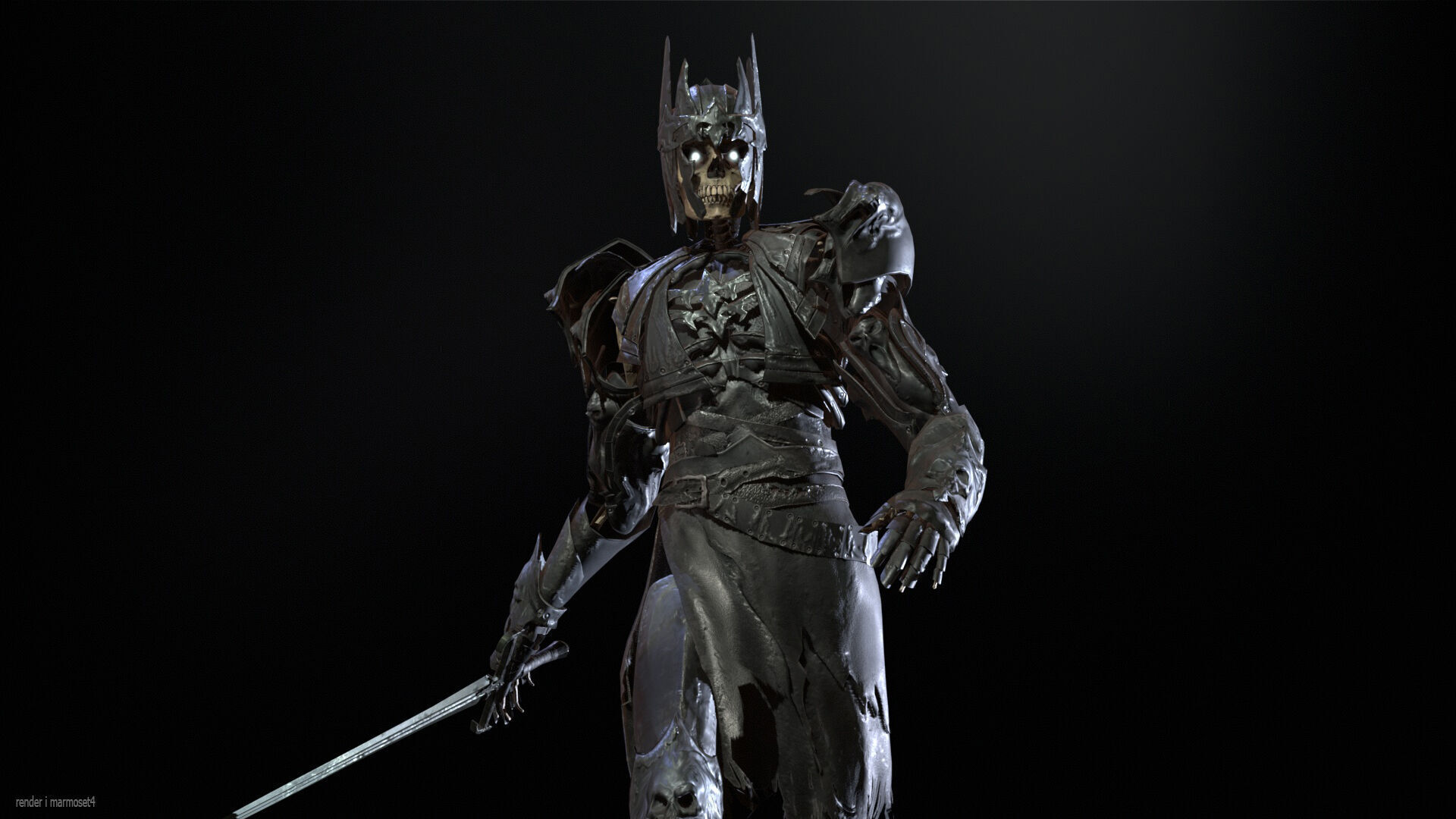 Skeleton8 Low-poly 3D model_4