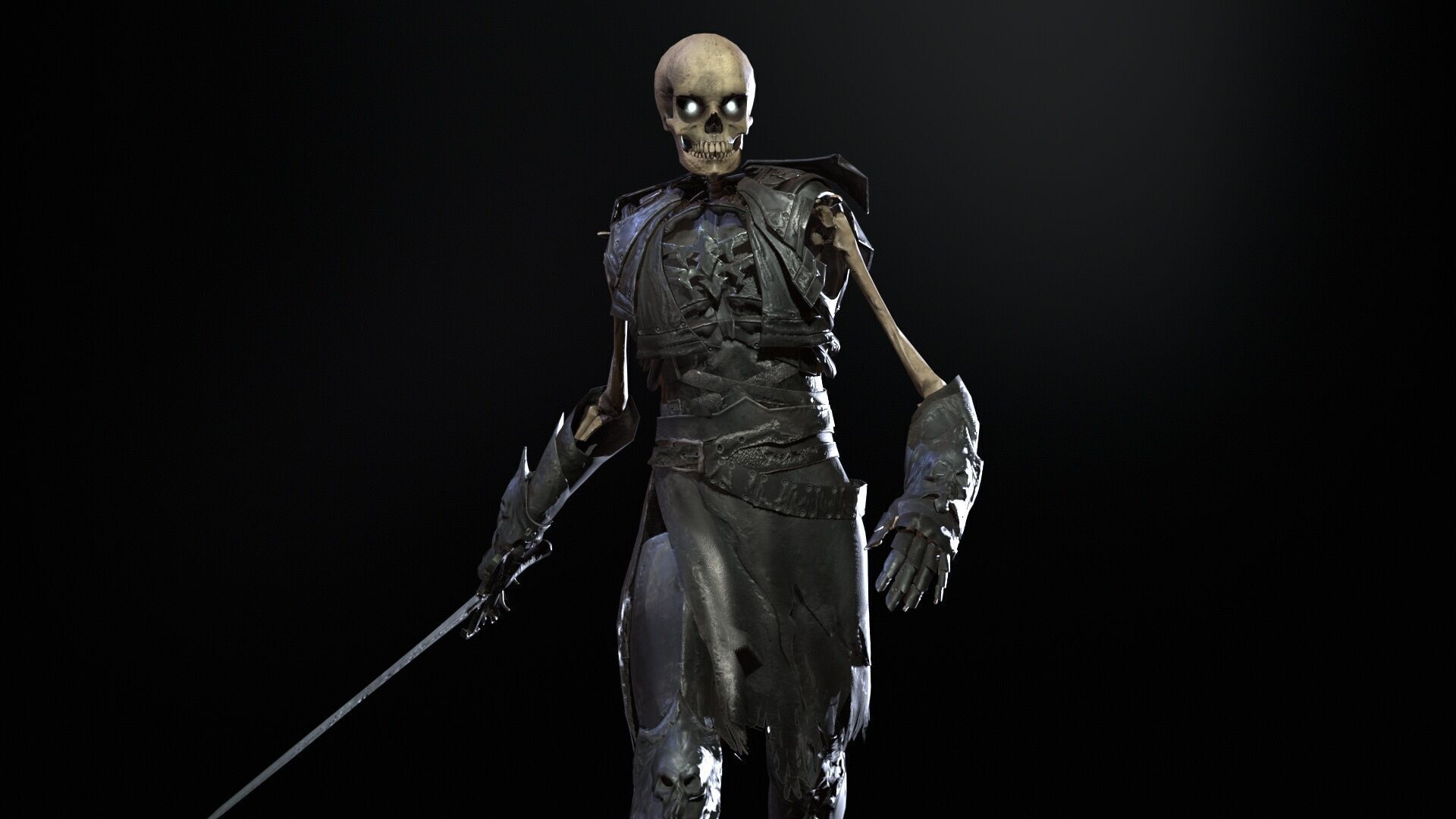 Skeleton8 Low-poly 3D model_9
