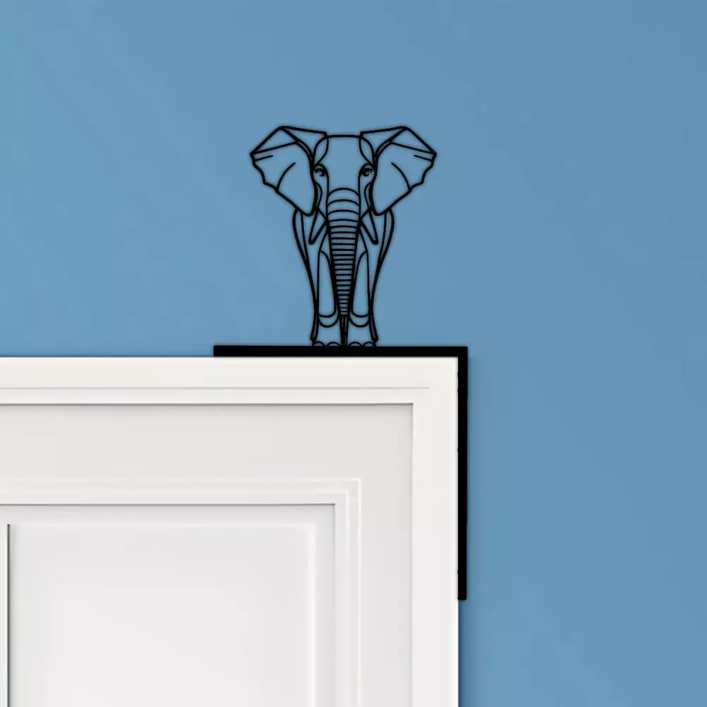 Elephant Door Corner Decor 3D print model