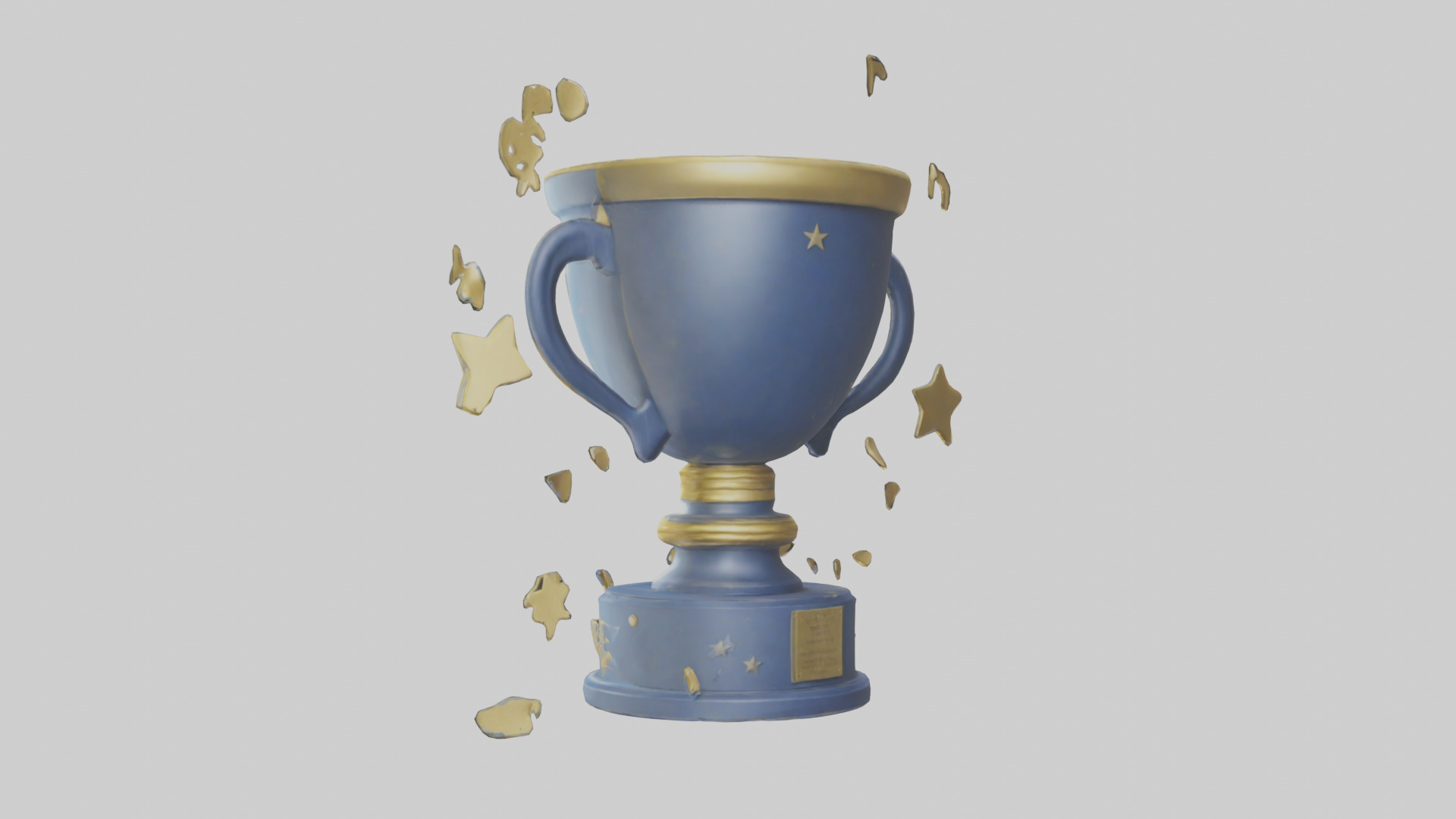 Cartoon Victory Trophy model 3D model_1