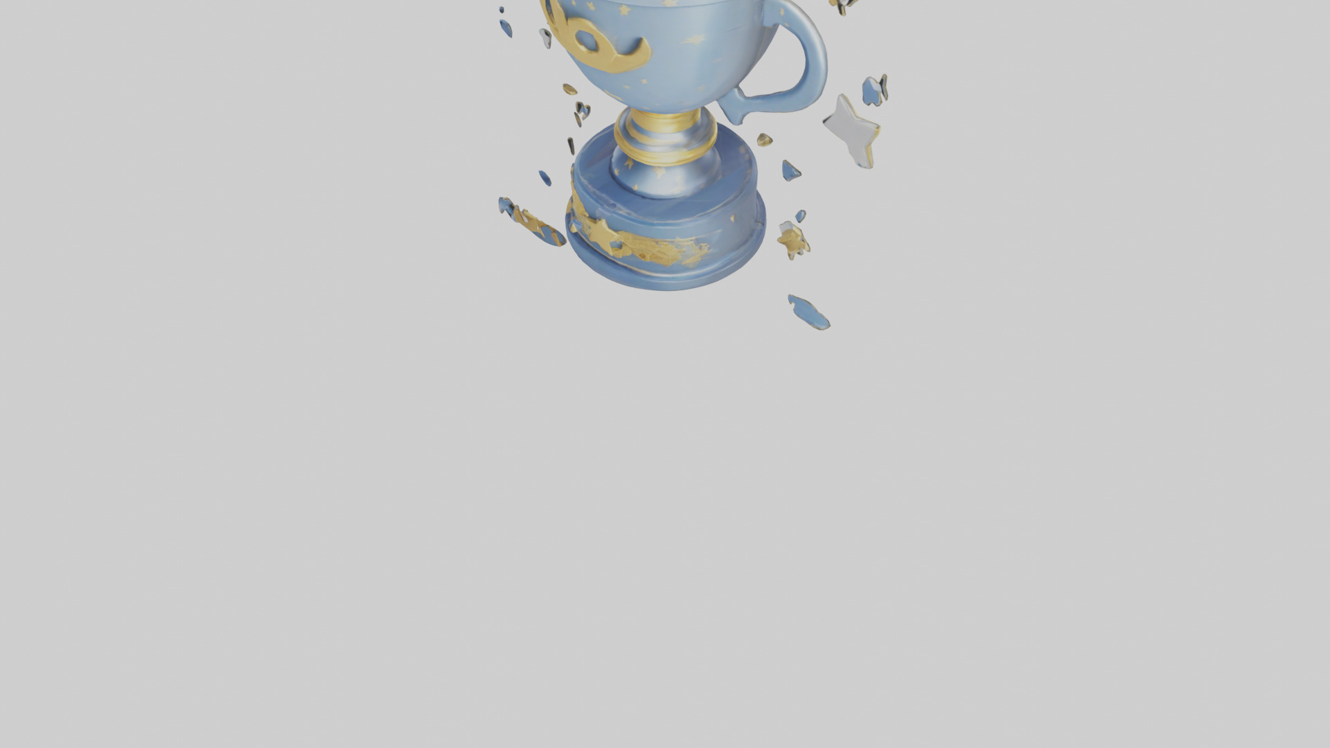 Cartoon Victory Trophy model 3D model_5