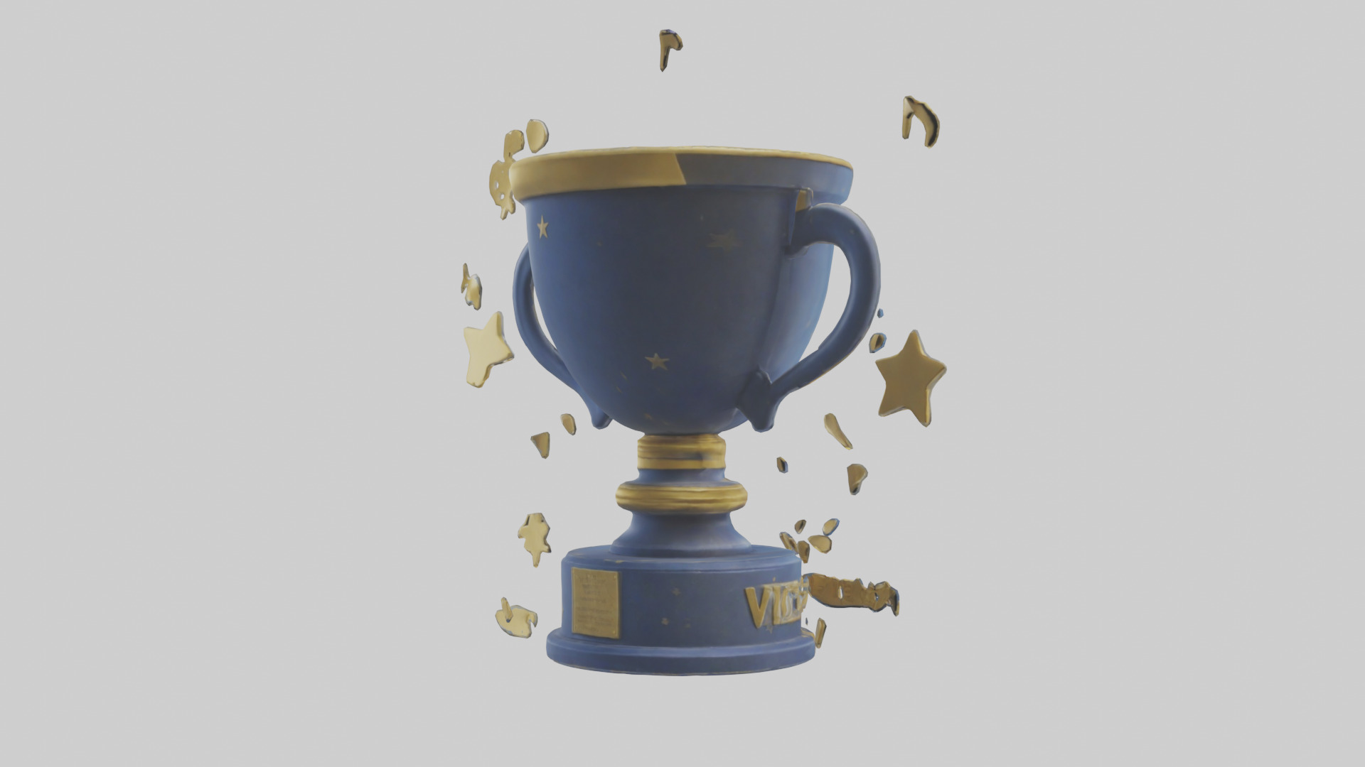 Cartoon Victory Trophy model 3D model_2