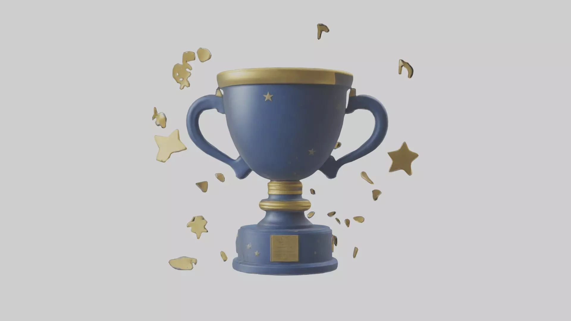 Cartoon Victory Trophy model 3D model_0