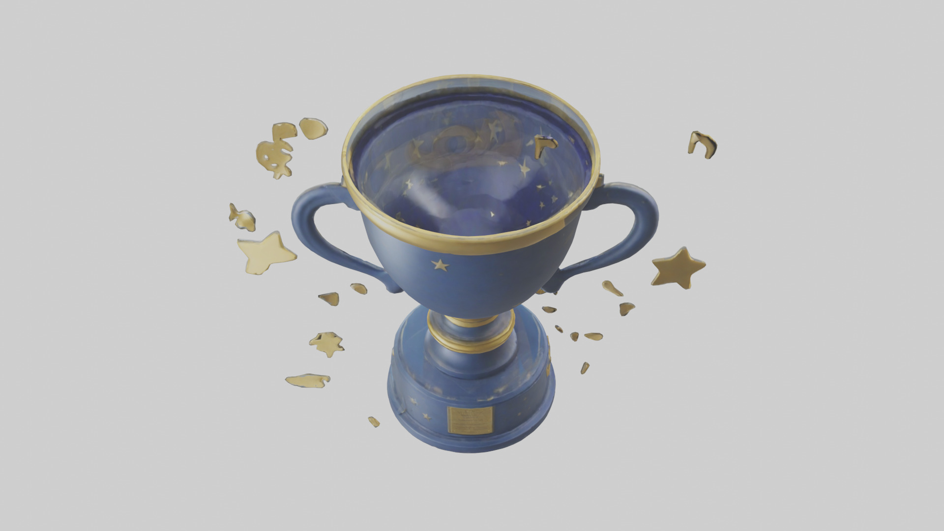 Cartoon Victory Trophy model 3D model_15