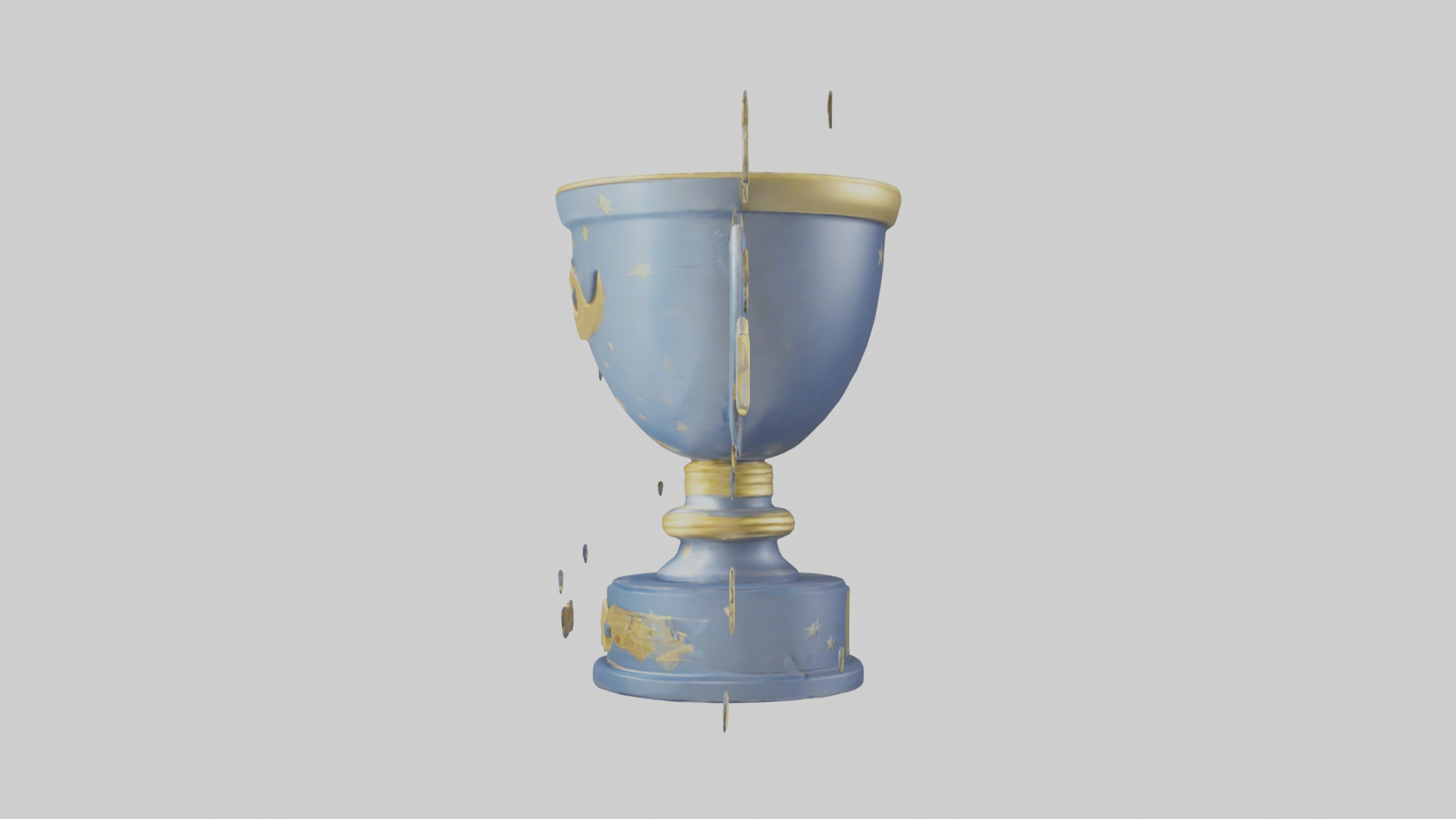 Cartoon Victory Trophy model 3D model_12