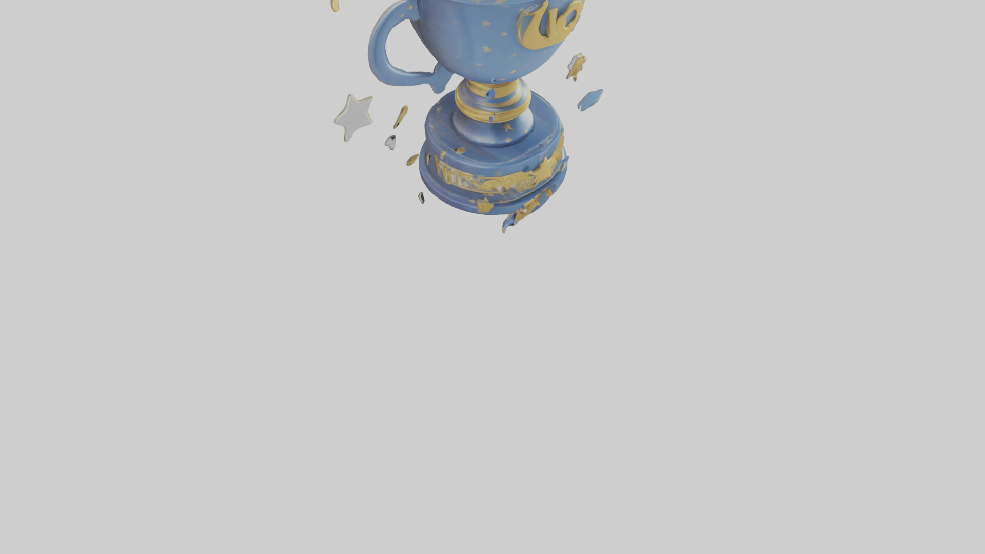 Cartoon Victory Trophy model 3D model_6