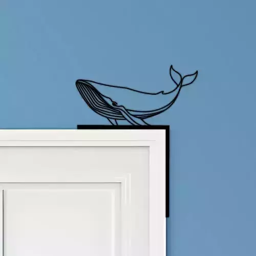 Whale Door Corner Decor