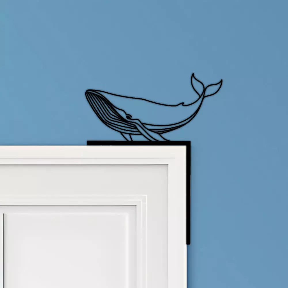 Whale Door Corner Decor 3D print model