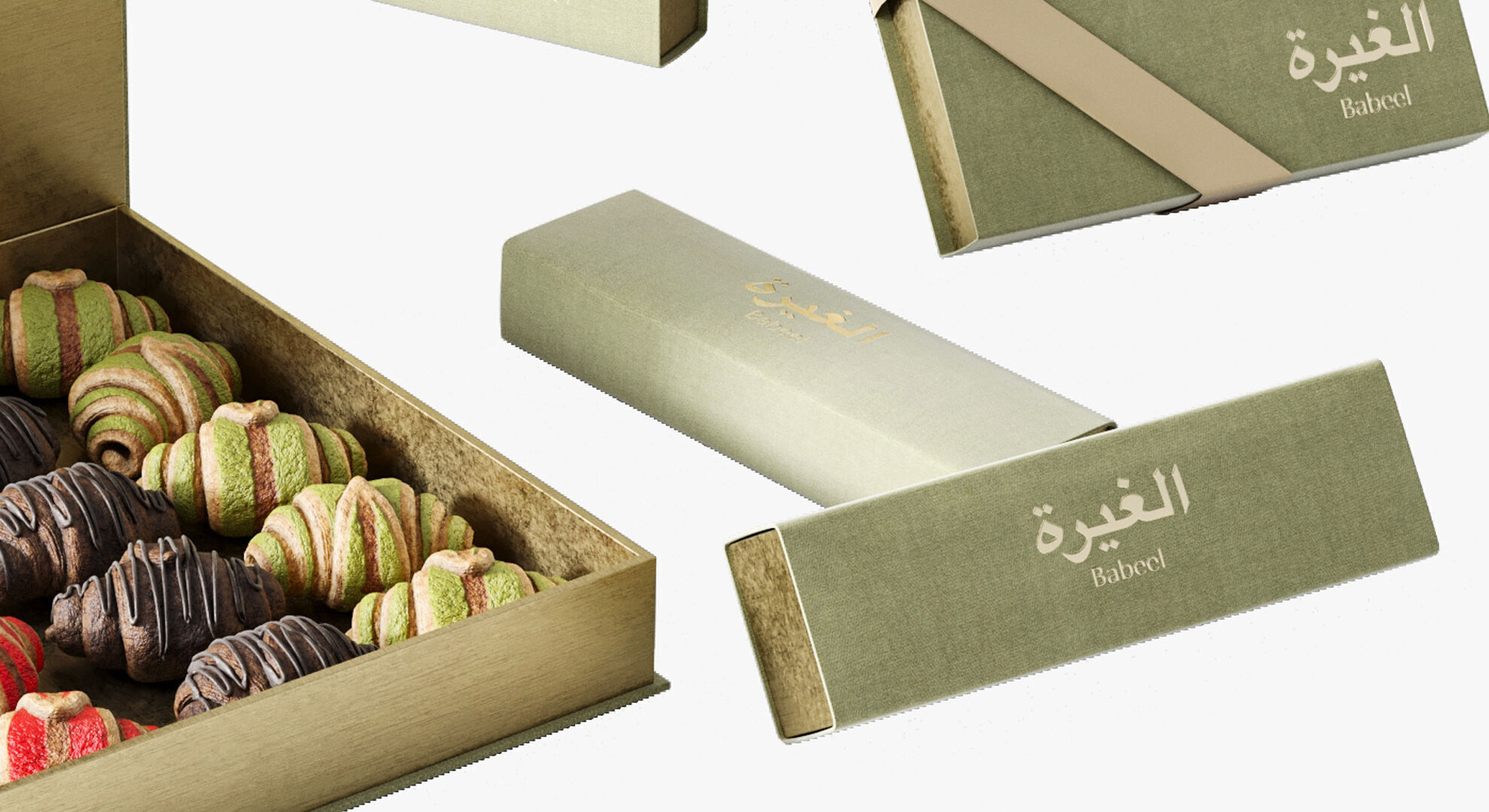 A set of mini croissants in a presentable package 3D model_4