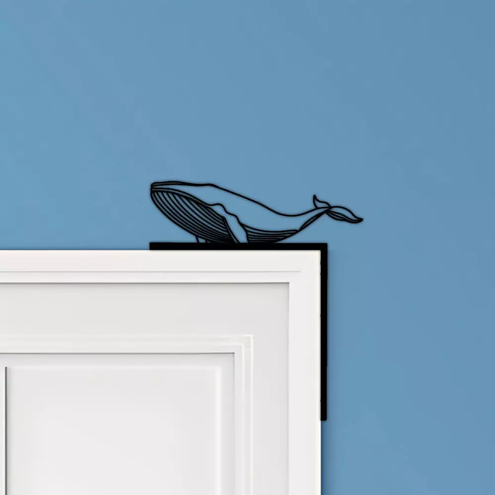 Whale Door Corner Decor 3D print model