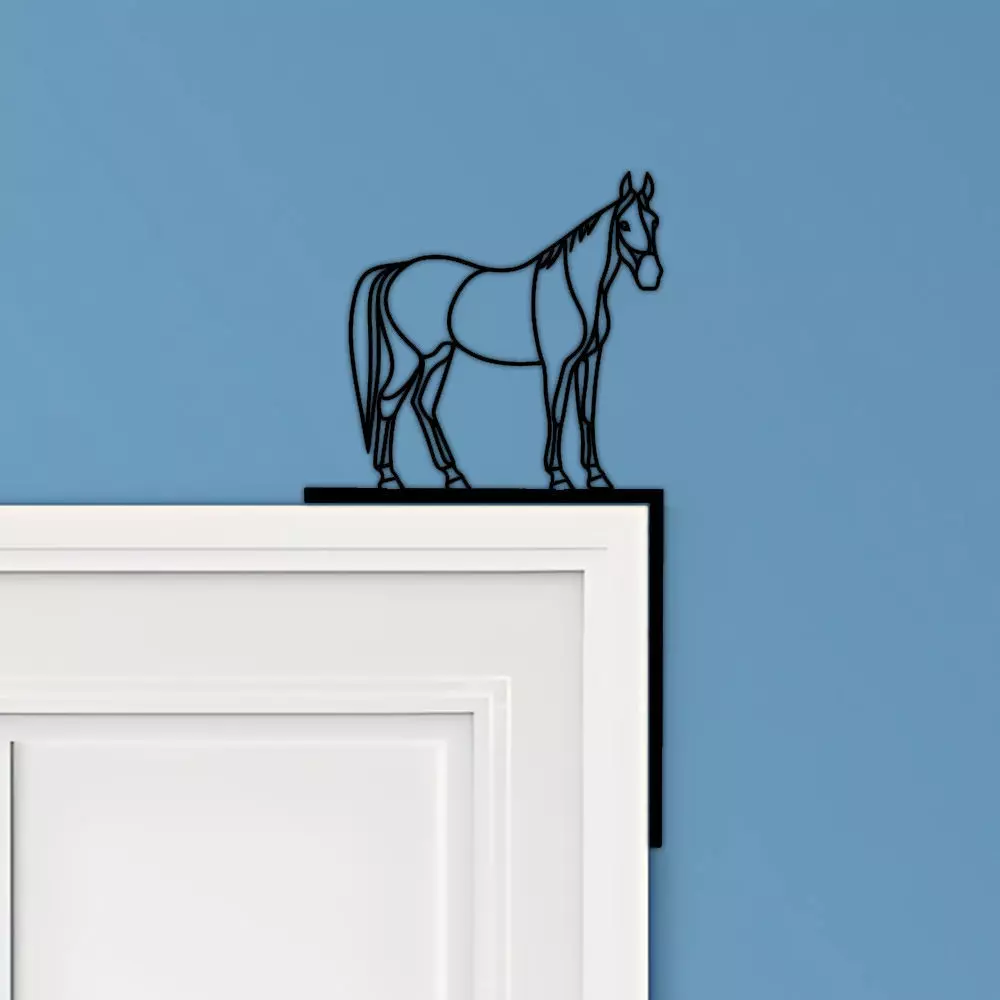 Horse Door Corner Decor 3D print model_0