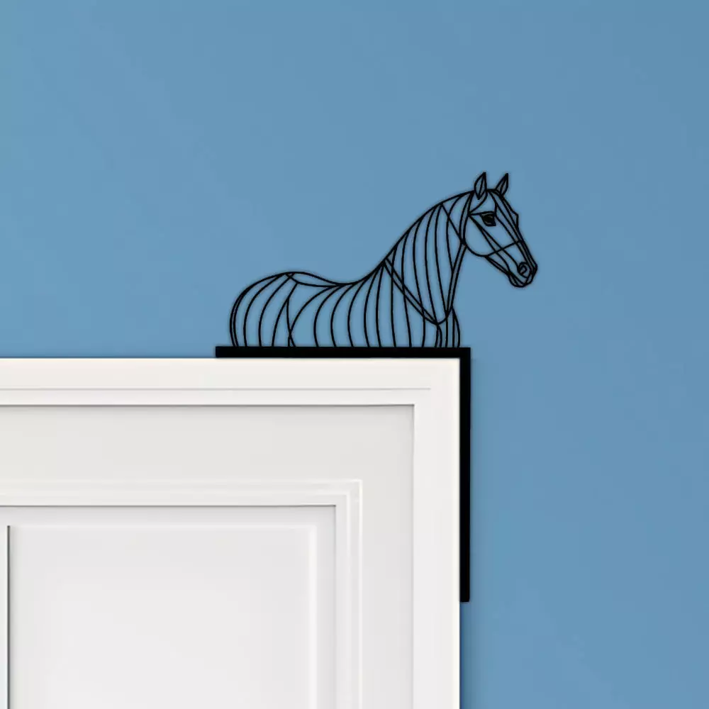 Horse Door Corner Decor 3D print model
