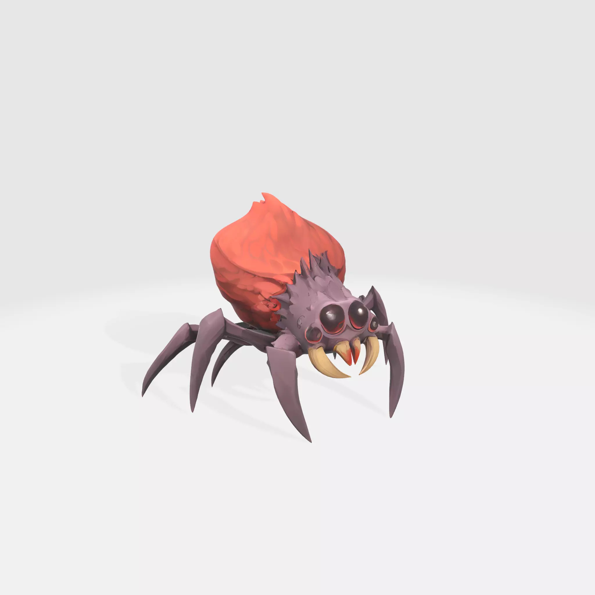 Fire Spider 3D model_0