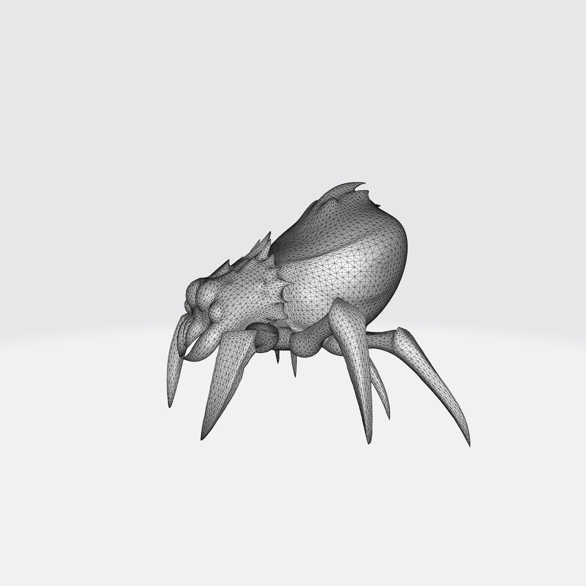 Fire Spider 3D model_5
