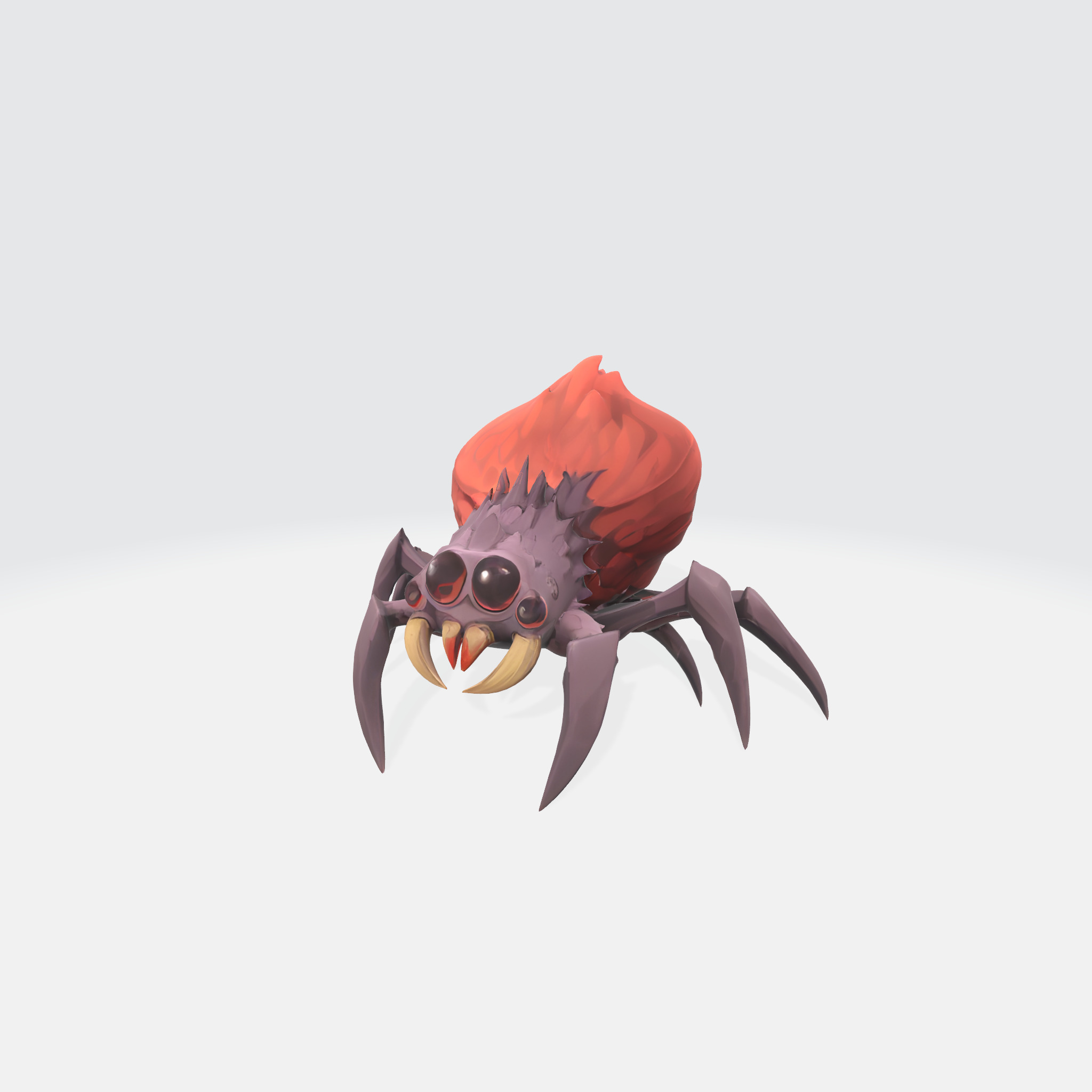Fire Spider 3D model_1