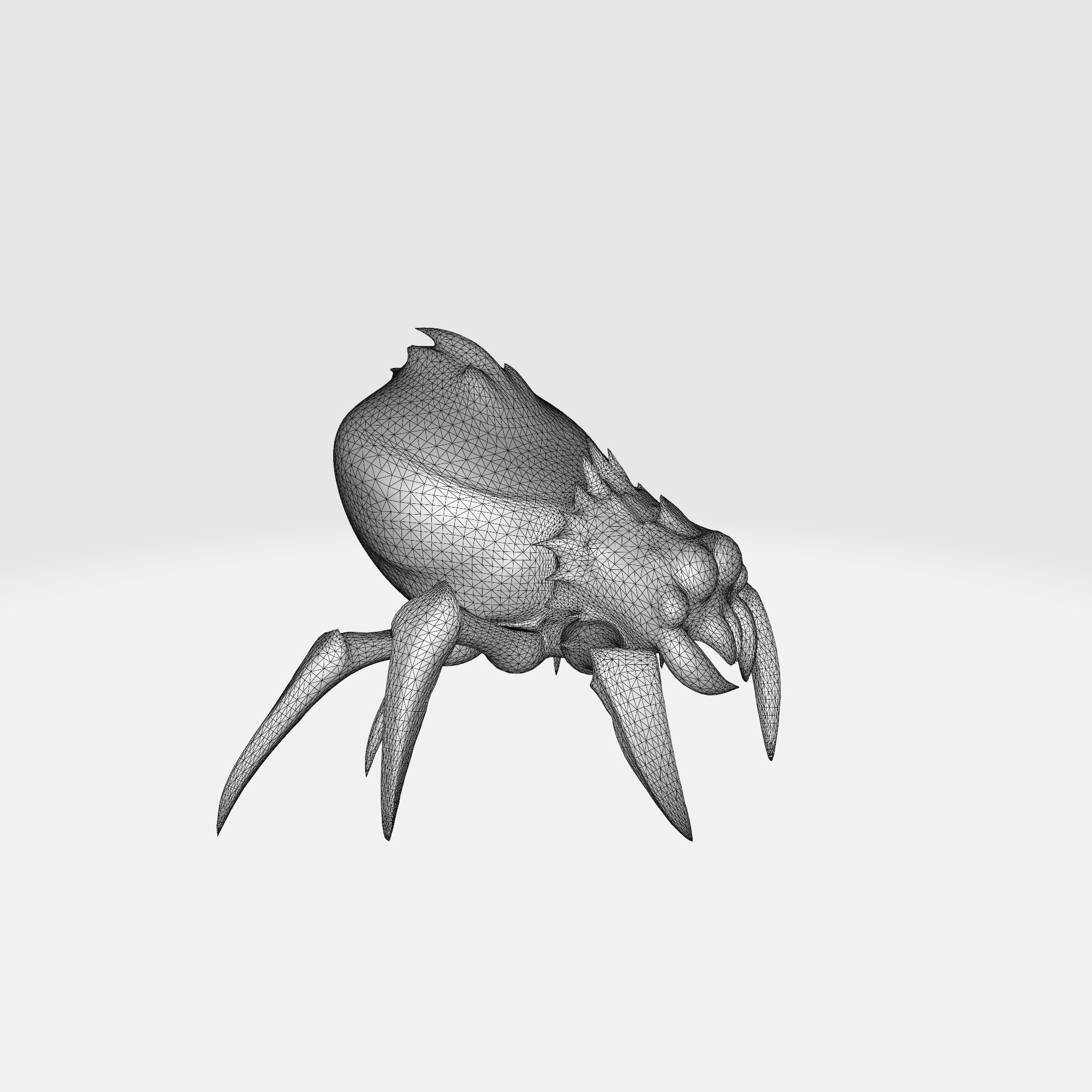 Fire Spider 3D model_6