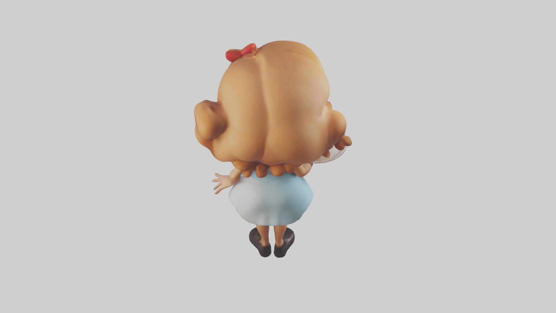 Cartoon Waitress model 3D model_15