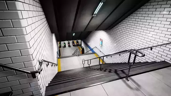 Modular SubwayStation Model Set