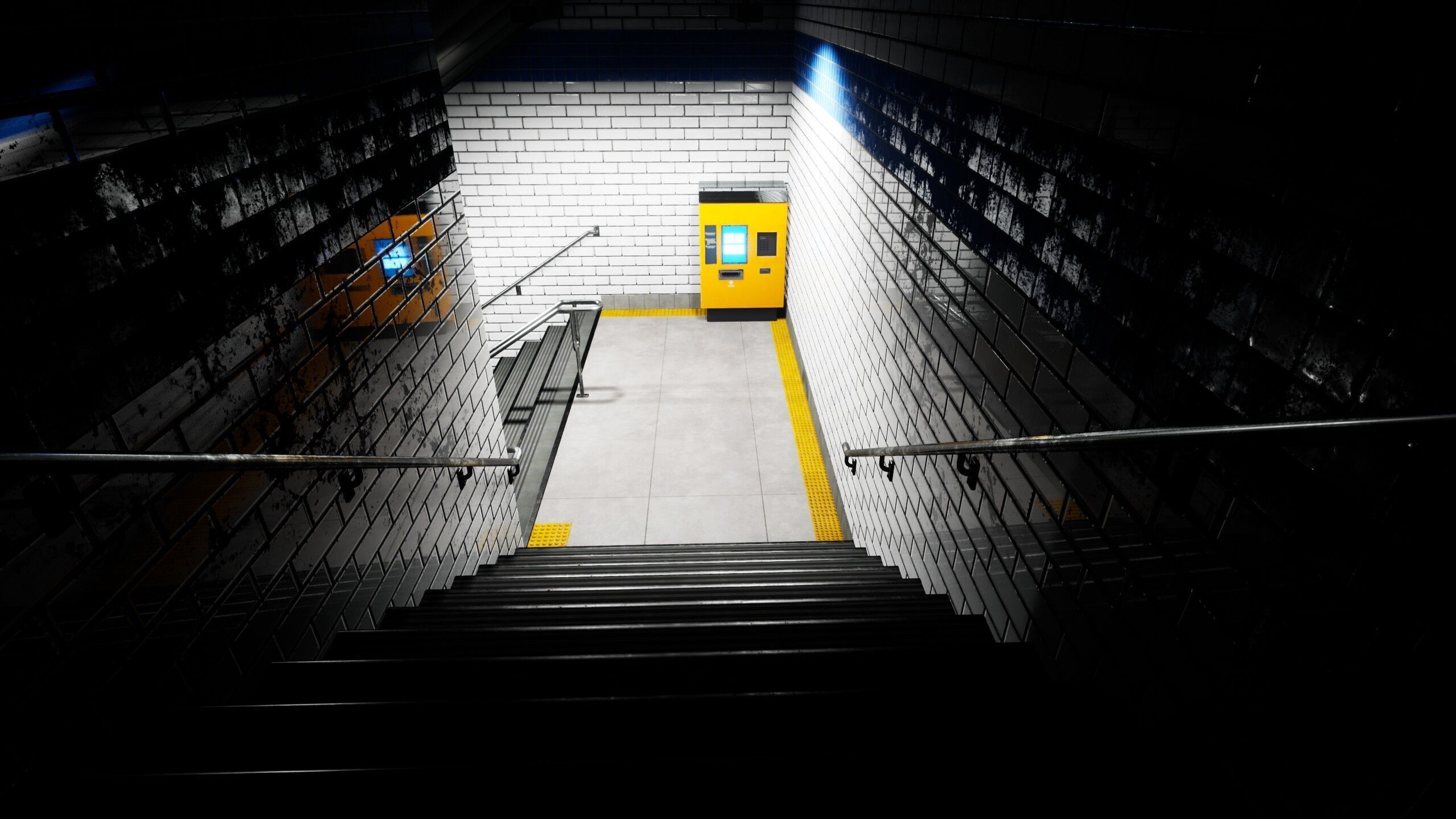 Modular SubwayStation Model Set Low-poly 3D model_11