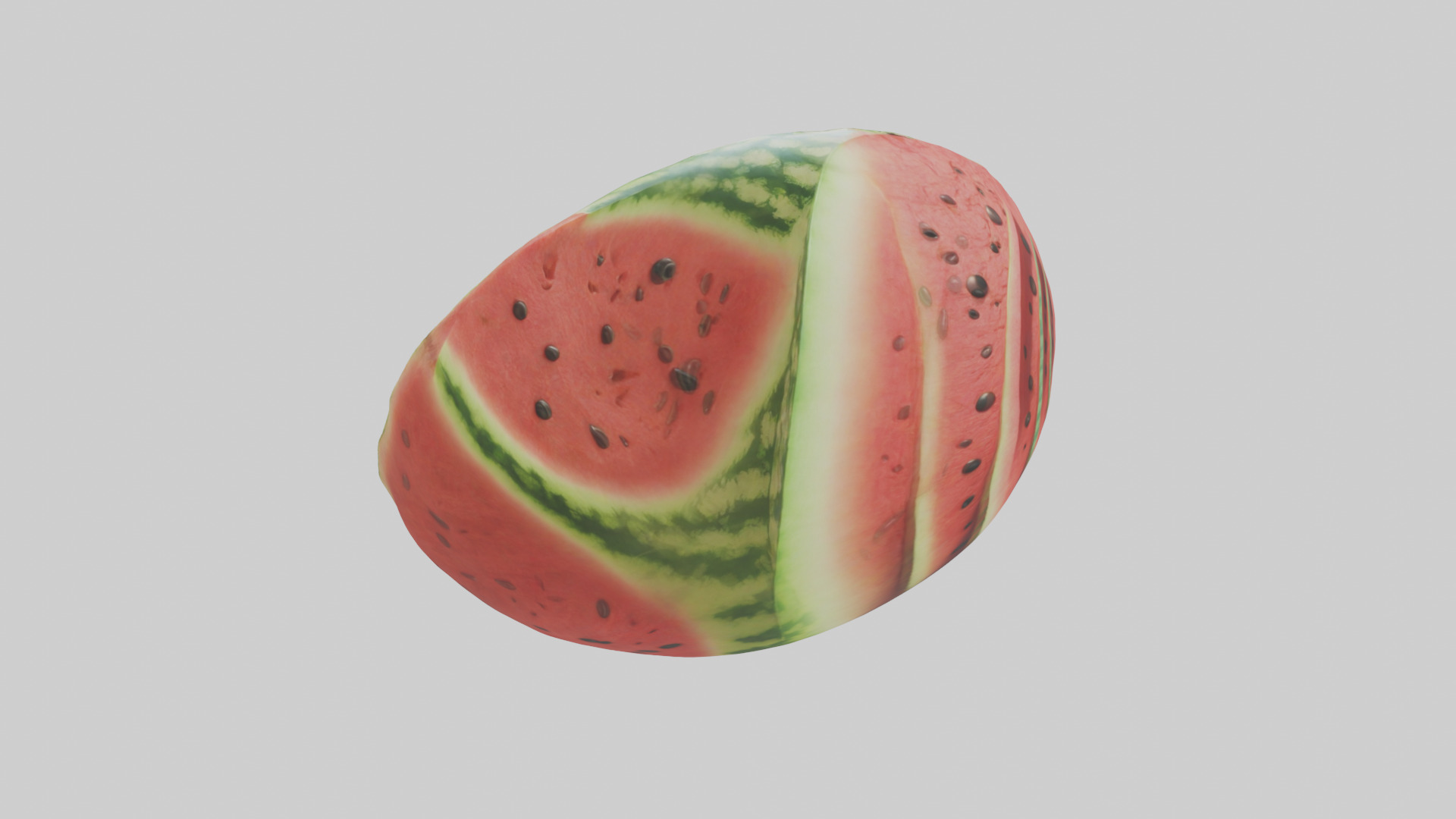 Cartoon Watermelon Slice model 3D model_13