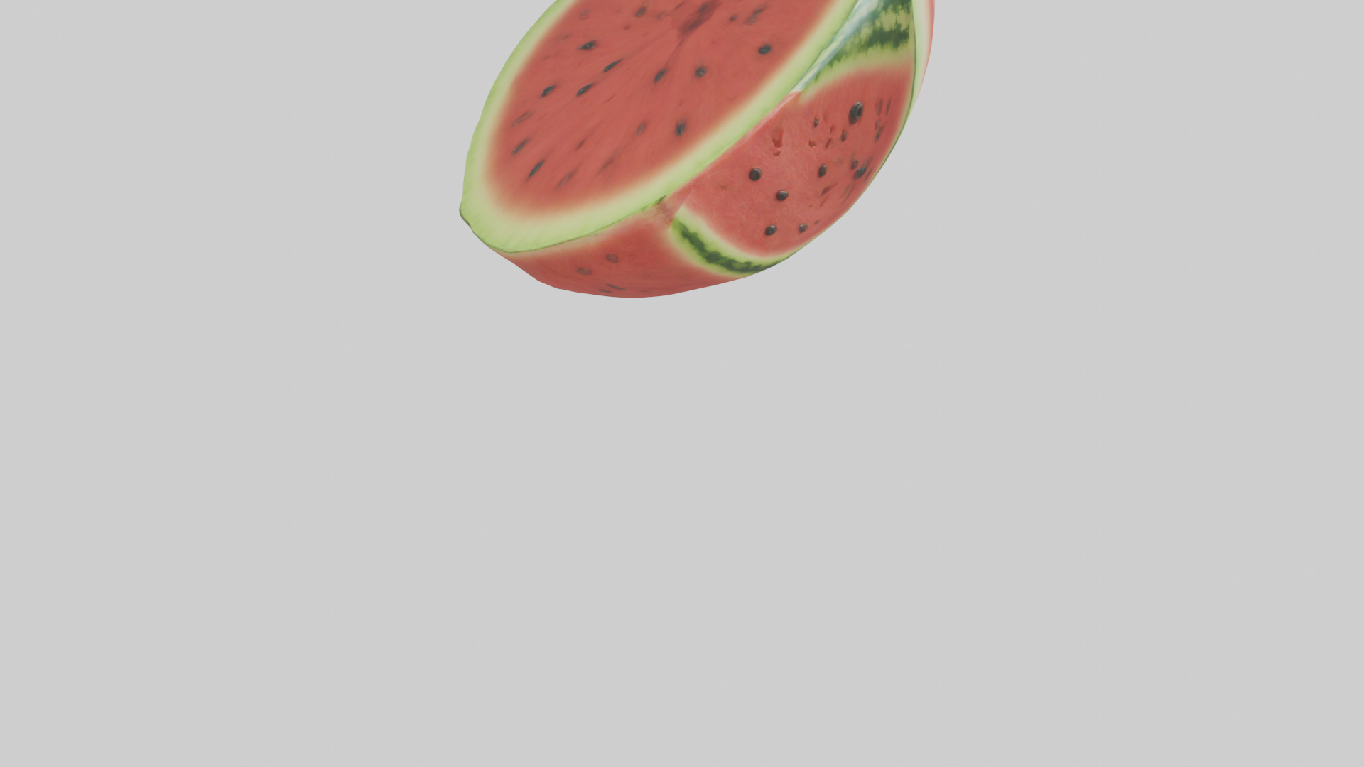 Cartoon Watermelon Slice model 3D model_4