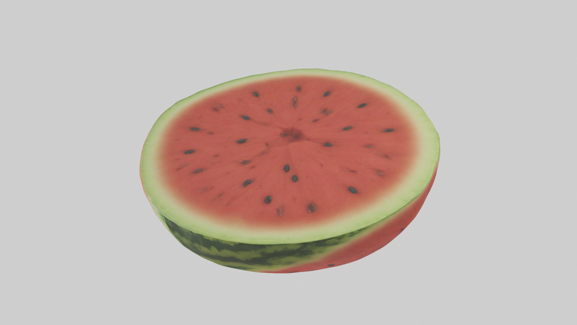 Cartoon Watermelon Slice model 3D model_1