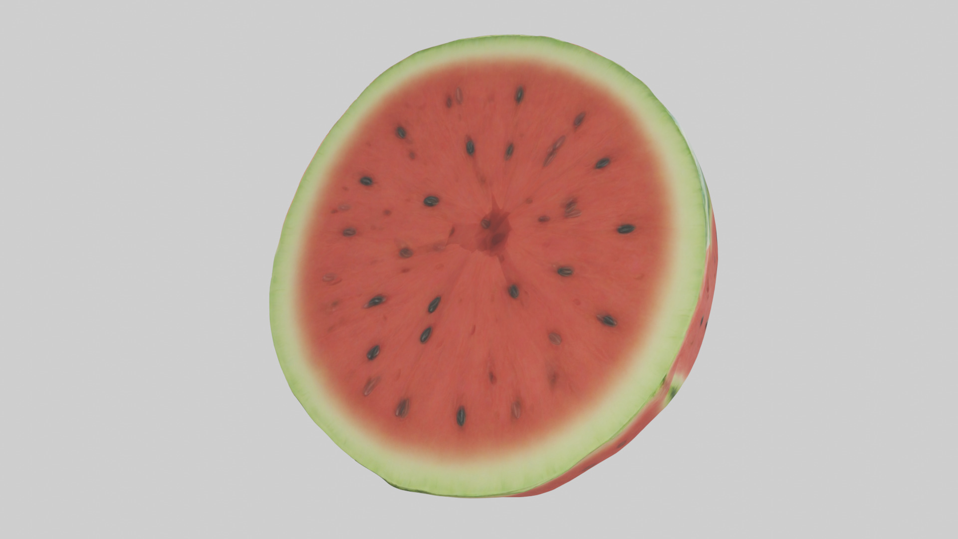 Cartoon Watermelon Slice model 3D model_15