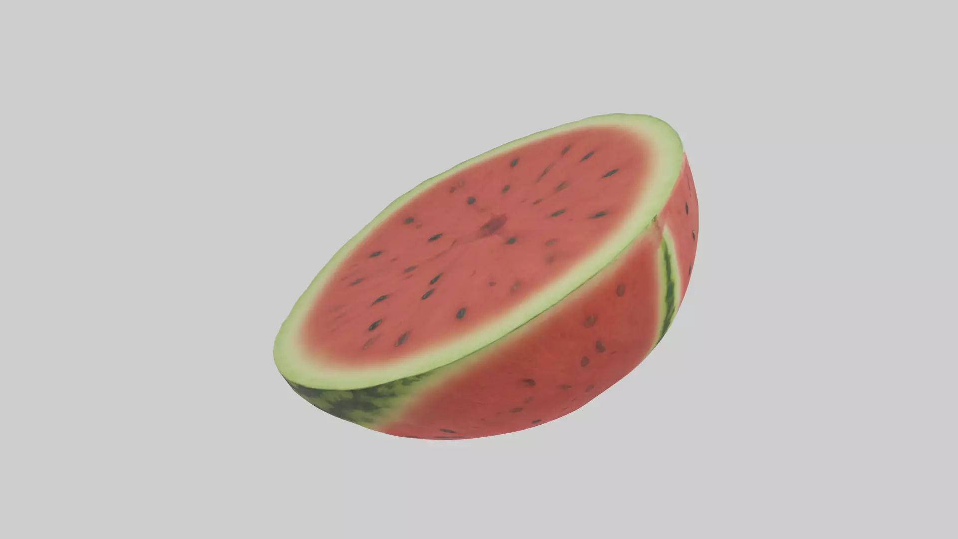Cartoon Watermelon Slice model 3D model_0