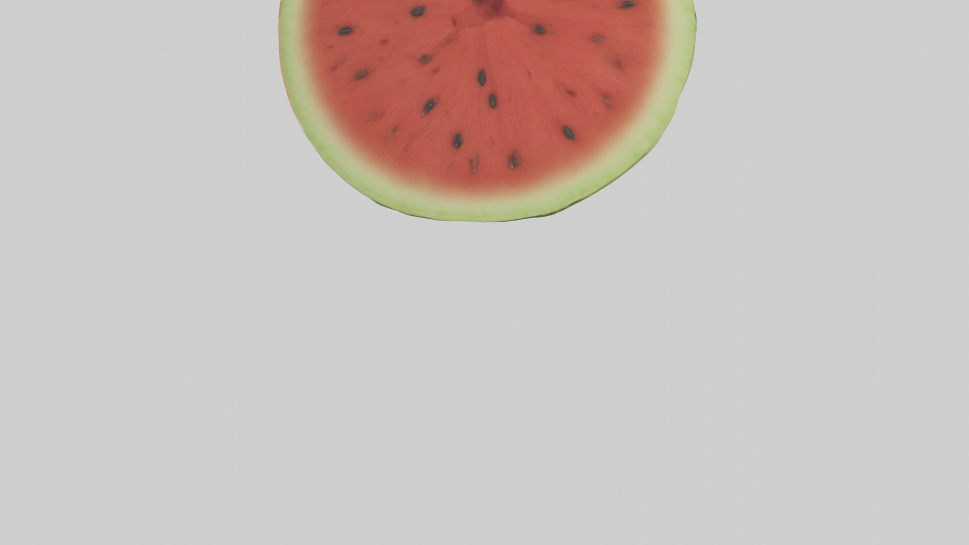 Cartoon Watermelon Slice model 3D model_3