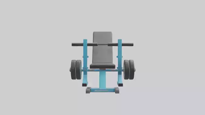 Cartoon Weight Bench model 3D model