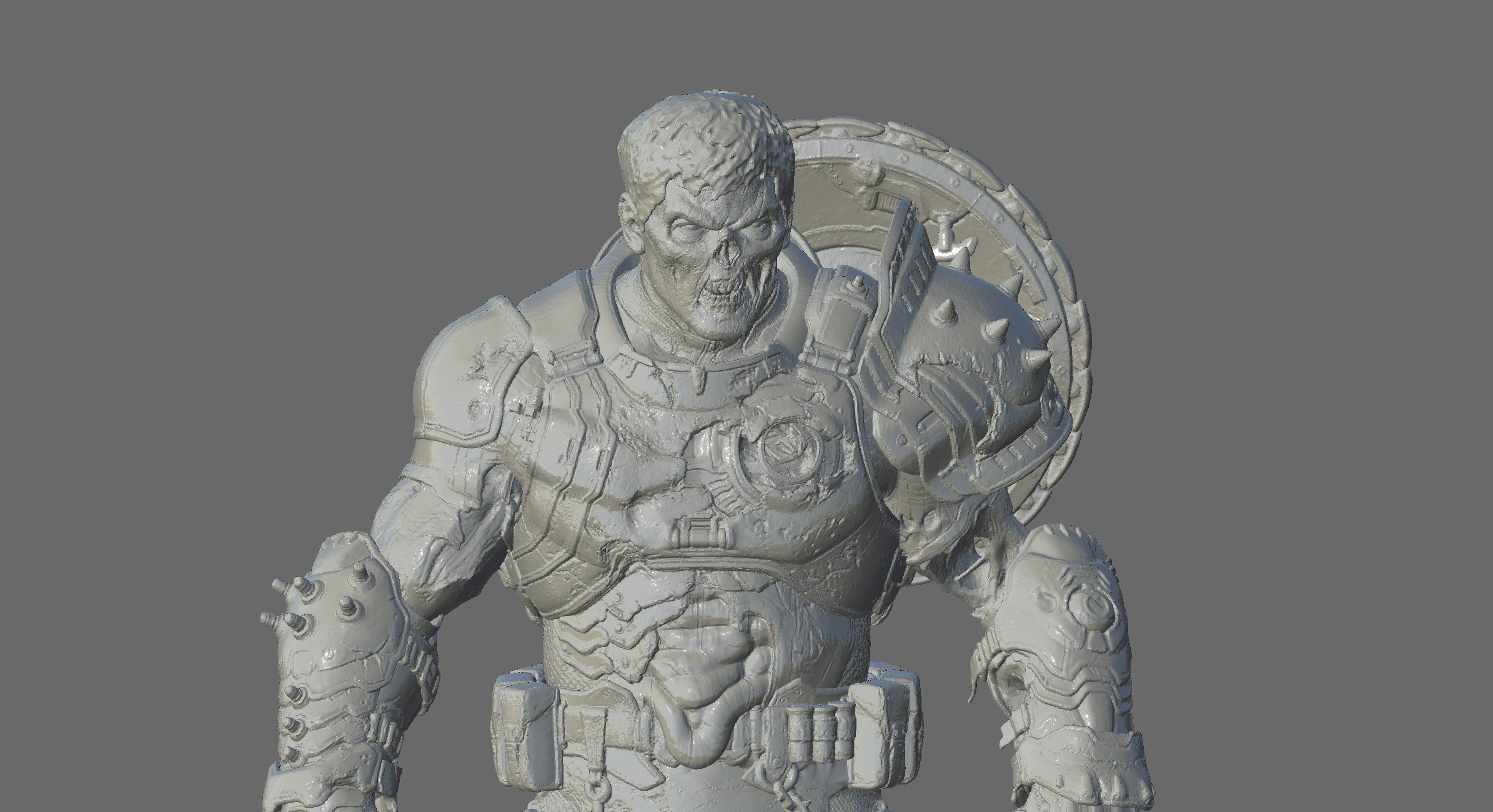 ZOMBIE DOOMSLAYER - DOOM THE DARK AGES SLAYER - KEYED AND CUT 3D print model_31