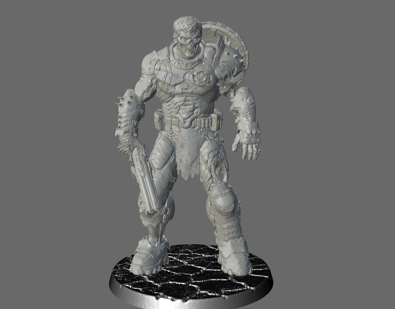 ZOMBIE DOOMSLAYER - DOOM THE DARK AGES SLAYER - KEYED AND CUT 3D print model_23