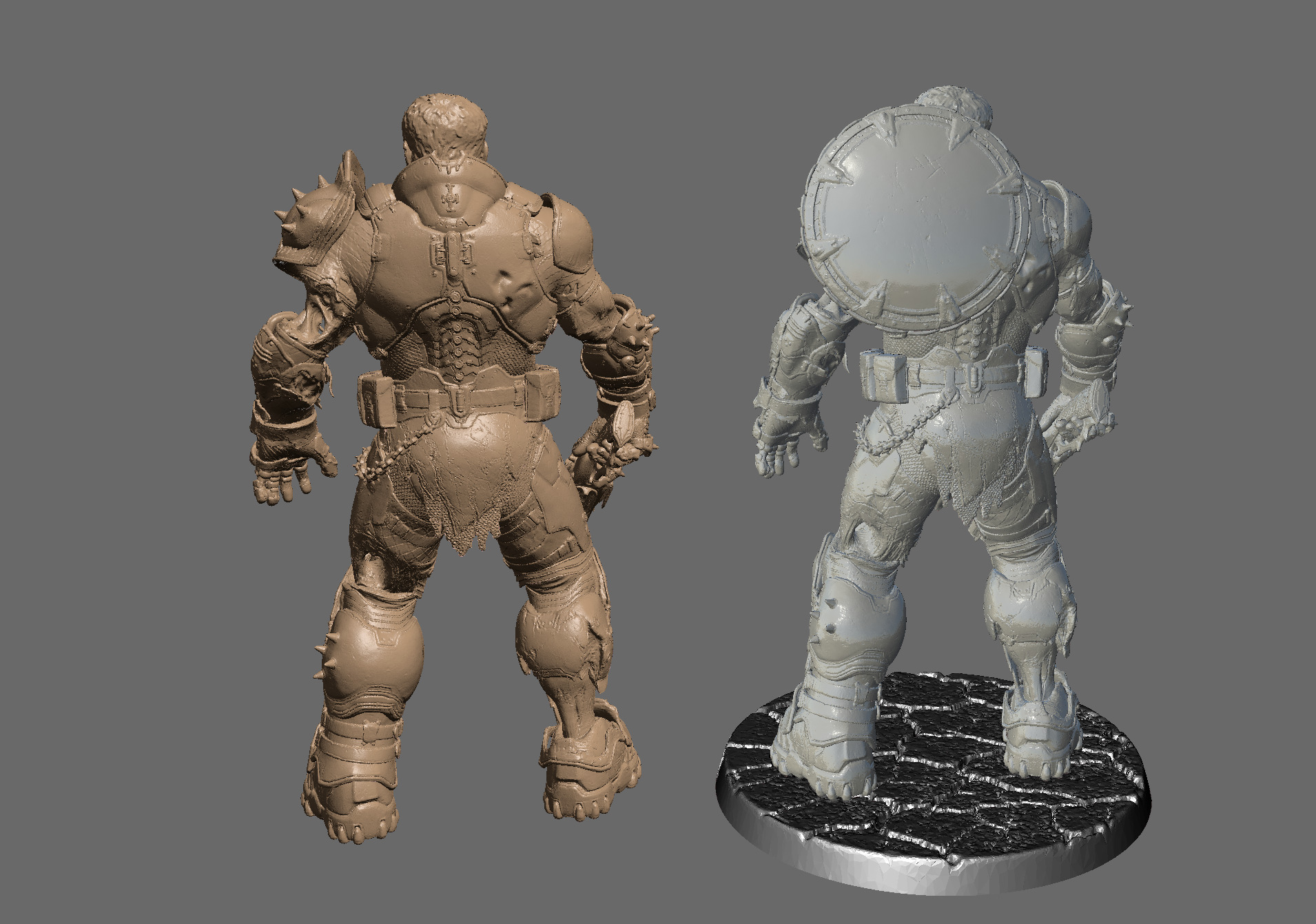 ZOMBIE DOOMSLAYER - DOOM THE DARK AGES SLAYER - KEYED AND CUT 3D print model_29