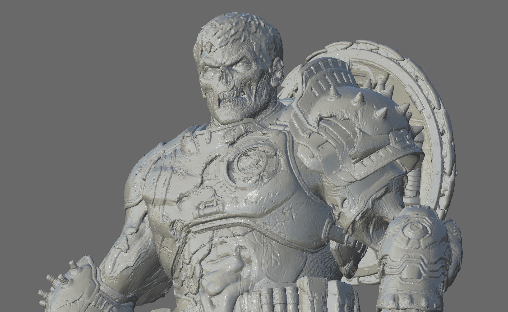 ZOMBIE DOOMSLAYER - DOOM THE DARK AGES SLAYER - KEYED AND CUT 3D print model_4