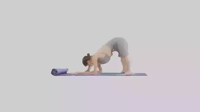 Cartoon Yoga Mat model 3D model