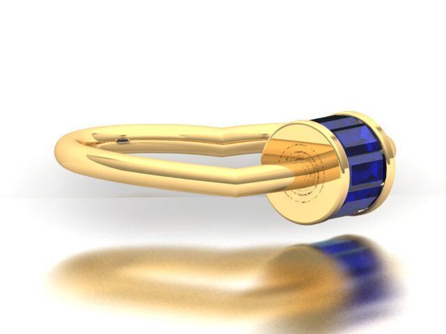 Baguette Heart Carabiner Lock 3D print model_5