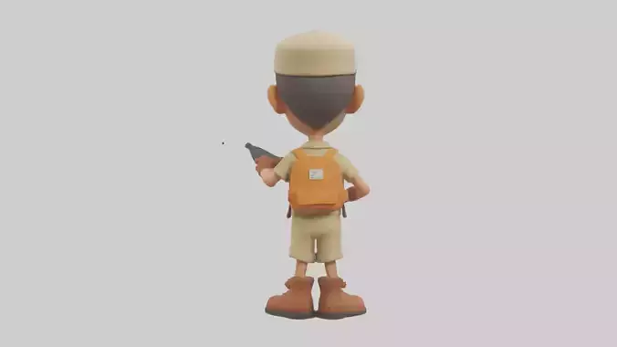 Cartoon Zookeeper model