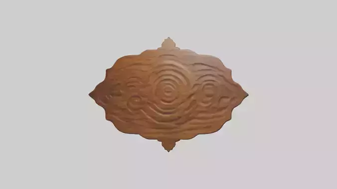 Carved wooden wall hanging model 3D model