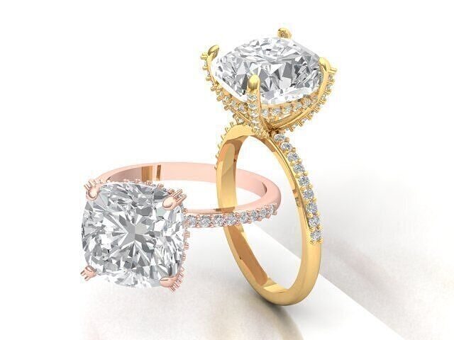 Diamond Wedding Ring 3D print model