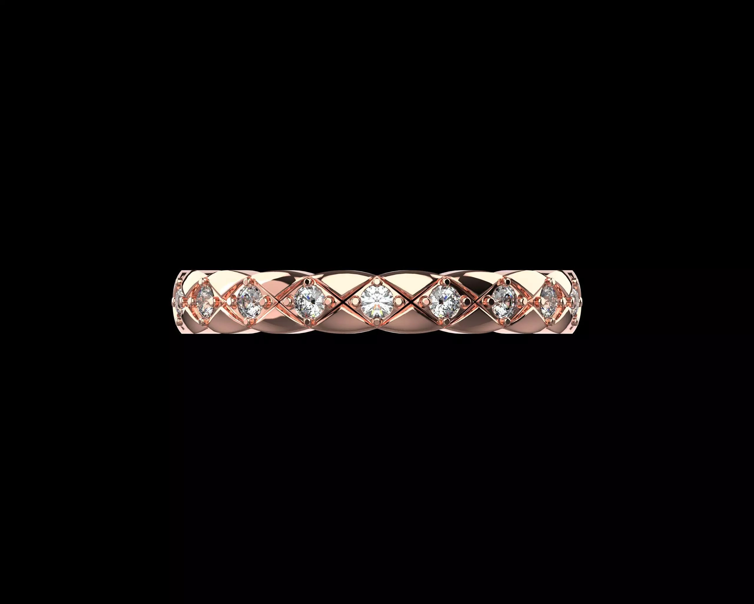 Coco Crush mini ring with diamonds 19 Size N223 3D print model_0